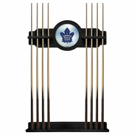 HOLLAND BAR STOOL CO Toronto Maple Leafs Cue Rack in Black Finish CueBKTorMpl